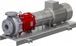 Heat transfer pumps with magnetic coupling 